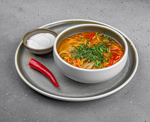 Chicken soup with homemade noodles