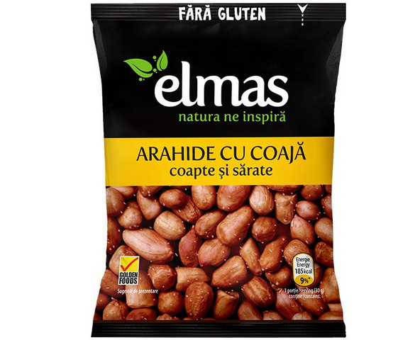 ELMAS Arahide cu coaja rosie coapte si sarate 300g