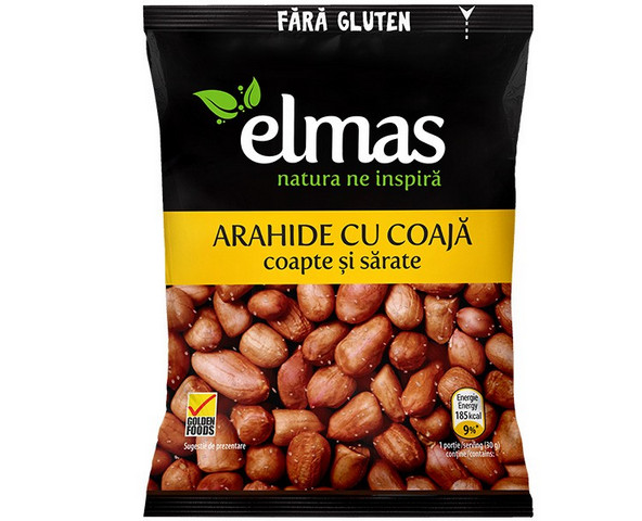 ELMAS Arahide cu coaja rosie coapte si sarate 50g