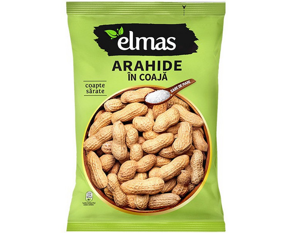 ELMAS Arahide in coaja coapte si sarate 300g