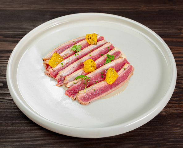 “Roast duck” cu sos de foie gras