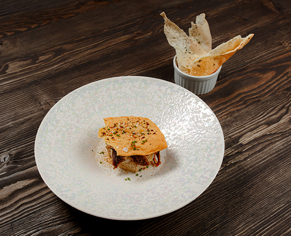 Парфэ из грибов с маринованным луком