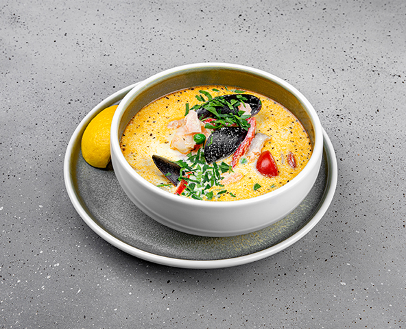 Creamy seafood soup