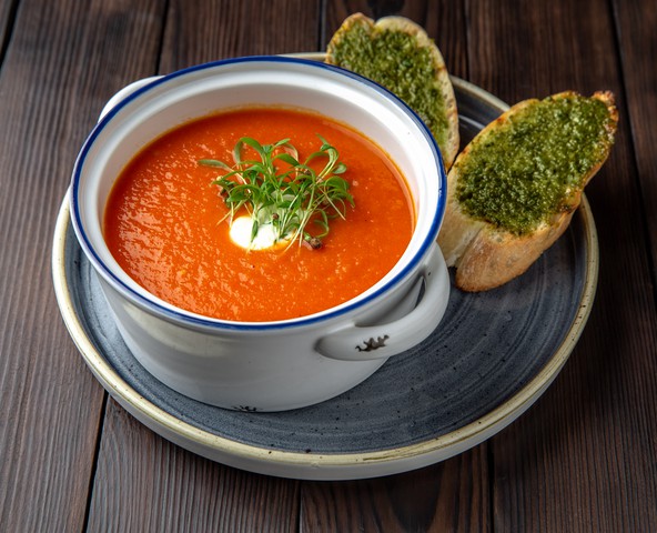 Крем суп из спелых томатов